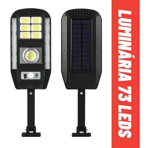 Lumin Ria Solar Leds Ilumina O Area Externa Sensor Movimento Solar