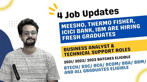 Job Updates Meesho Thermo Fisher Icic Bank Ibm Are Hiring