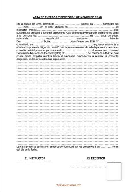 Actas De Intervención Policial Manual De Documentación Policial