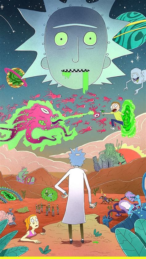 Desktop Phone Full Hd Iphone Trippy Iphone Wallpaper Rick And Morty