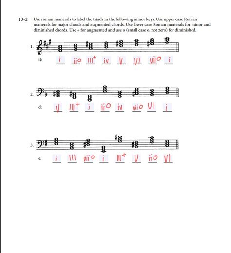 Solved Use Roman Numerals To Label The Triads In The Following