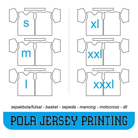 Jual Pola Jersey Printing Sublime S M L Xl Xxl Shopee Indonesia