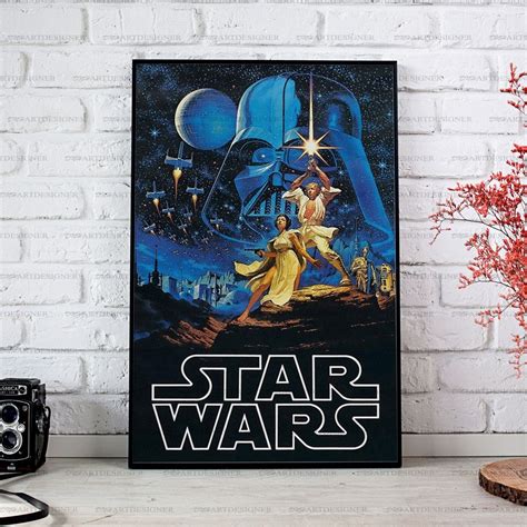 Retro Star Wars Poster Canvas, Vintage Star Wars Galaxy Poster, Star ...