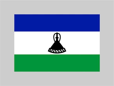 Premium Vector | Lesotho flag official colors and proportion vector illustration