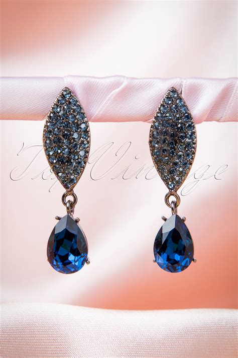 20s The Heart Of The Ocean Earrings