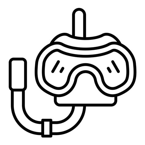 Diving Mask Line Icon 14722189 Vector Art At Vecteezy