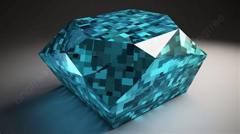 The Blue Diamond Shaped 3d Model Background Picture Of Minecraft