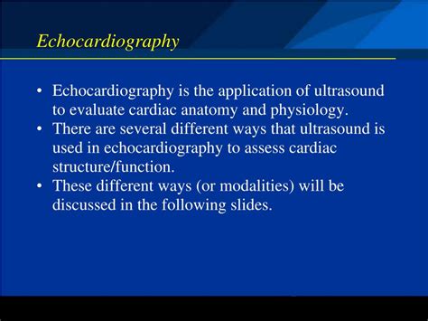 Ppt Basic Echocardiography Modes And Modalities Powerpoint