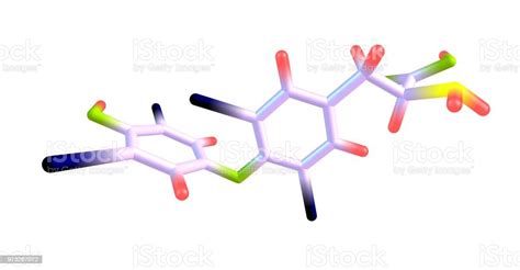 Levothyroxine Molecular Structure Isolated On White Stock Photo