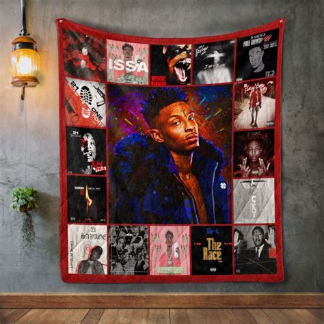 21 Savage Album Covers Quilt Blanket - Teeruto