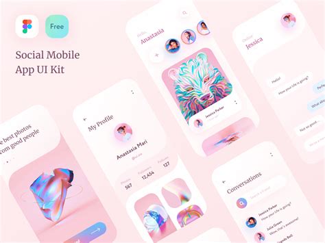 Social Media App Free Figma Resource Figma Elements