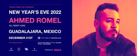 Compra Boletos Para Ahmed Romel All Night Long NYE 2022 Boletia