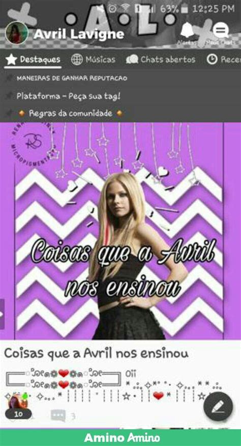 Oi povo de quem é esse blog Avril Lavigne Amino