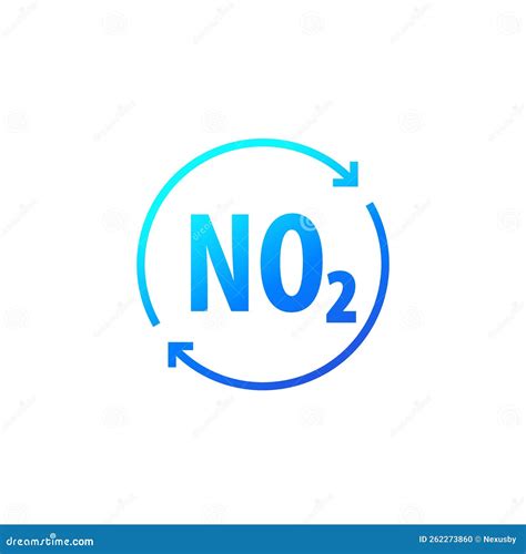 NO2, Nitrogen Dioxide Icon With Arrows Vector Illustration ...