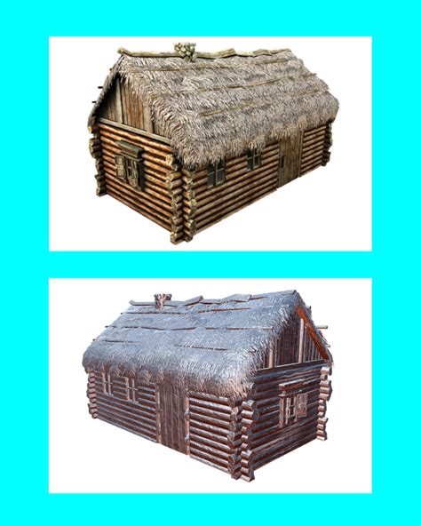 Wooden Thatch House – MasterBundles