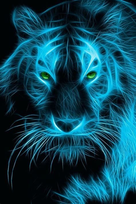 wolf adlı kullanıcının neon animals panosundaki Pin | Fraktal, Kedi ...