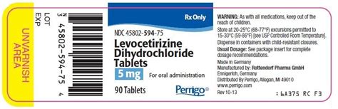 Levocetirizine - FDA prescribing information, side effects and uses