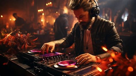 Premium Photo | Dj playing music in nightclub party