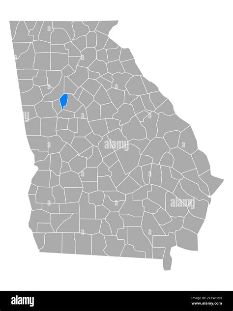 Map of Clayton in Georgia Stock Photo - Alamy