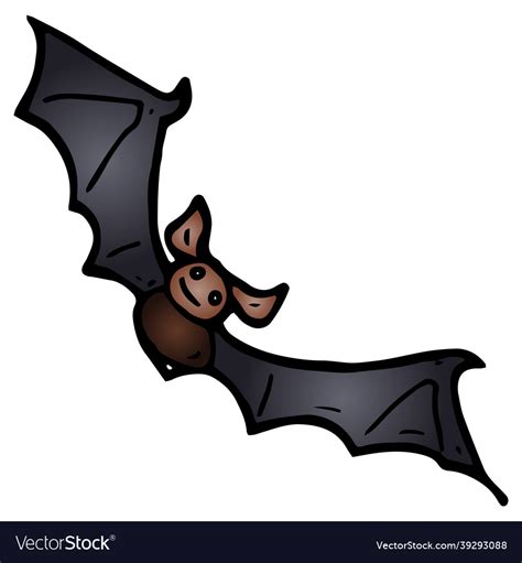 Bat Doodle Royalty Free Vector Image Vectorstock