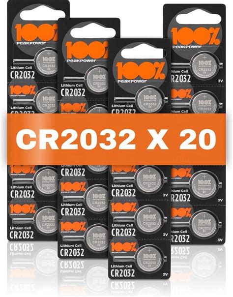 Lithium CR2032 Batterijen CR2032 3V Knoopcel Batterij 20 Stuks