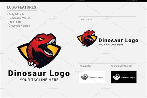 Dinosaur Logo | Creative Logo Templates ~ Creative Market