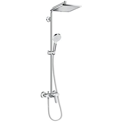 Hansgrohe Crometta E Chrome Shower Set Jet With Manual Shower Mixer