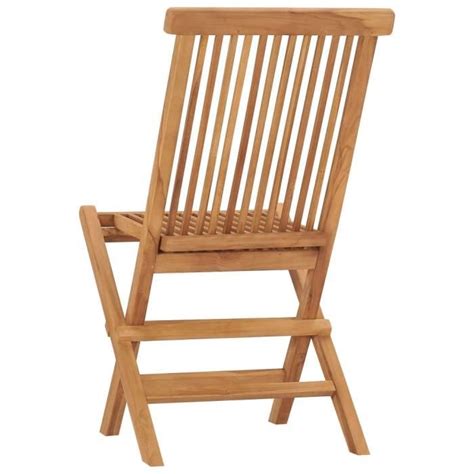 Chaises De Jardin Pliables DILWE Bois De Teck Massif Pour 4