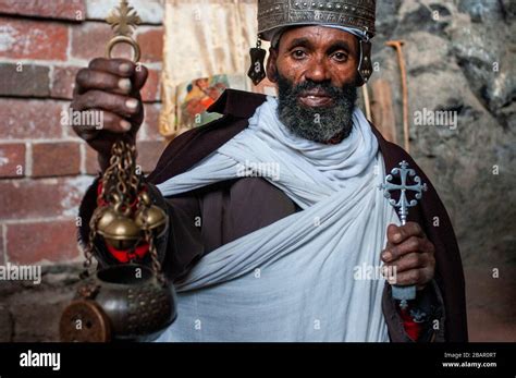 Ethiopia The Priest Of The Church Of Nakuto Lab Hi Res Stock