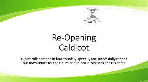 Re Opening Caldicot Update Caldicot Town Team