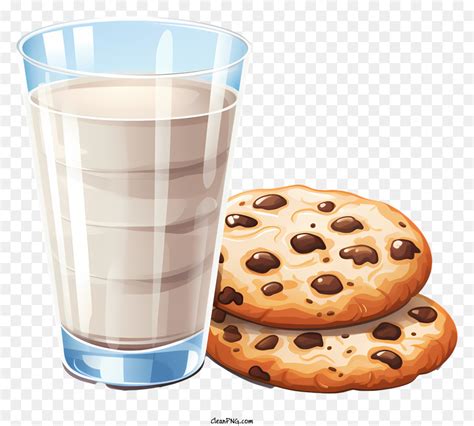 Lait Les Cookies Pépites De Chocolat PNG Lait Les Cookies Pépites