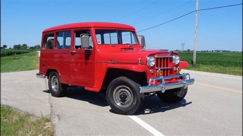 1955 Willys Jeep Utility Wagon In Red And Ride On My Car Story With Lou