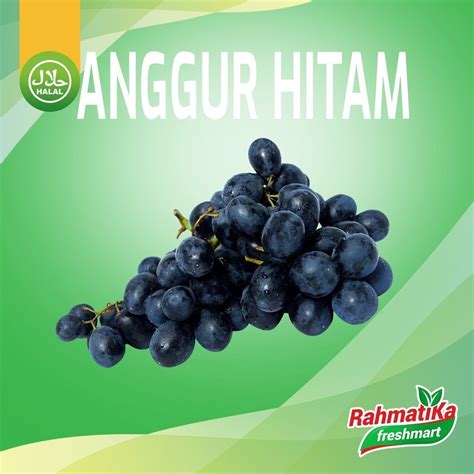 Jual Buah Anggur Hitam Segar Tanpa Biji Anggur Hitam Seedless Fresh