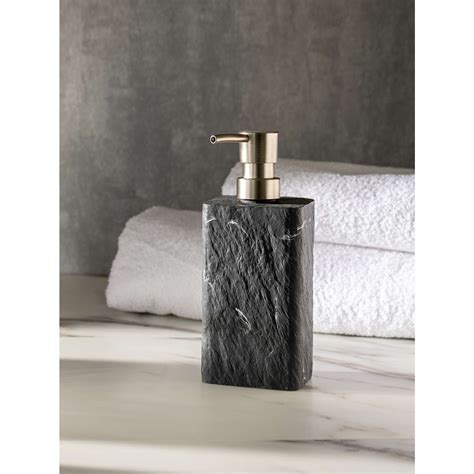 Диспенсер для жидкого мыла DeNASTIA 330 мл полирезина темно-серый ...