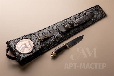 Чехол широкий тисненный Панно + нож - купить подарок ручной работы в ...