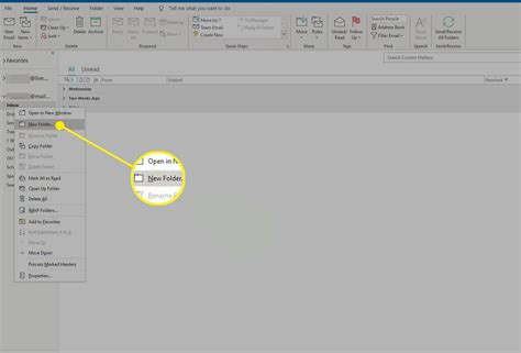 How To Create New Folders To Organize Mail In Outlook