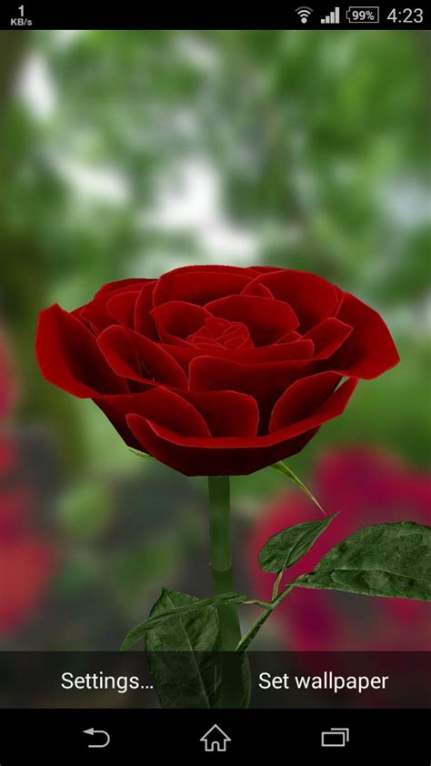 3d Flower Live Wallpaper - Live Wallpaper 3d Rose - 720x1280 Wallpaper - teahub.io