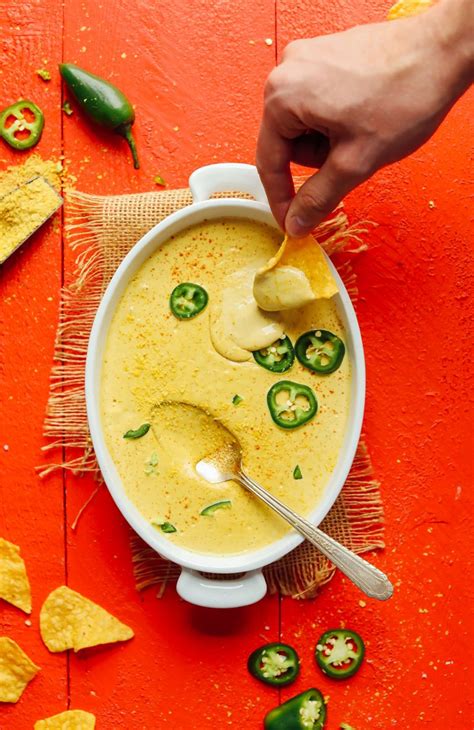 Roasted Jalapeño Vegan Queso Minimalist Baker Recipes