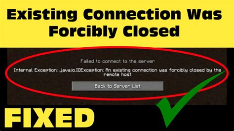 Fix An Existing Connections Was Forcibly Closed By The Remote Host