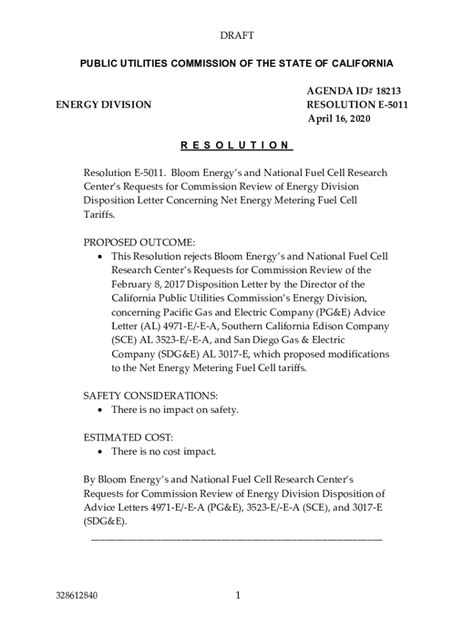 Fillable Online Docs Cpuc Ca PRESIDING OFFICERS DECISION Docs