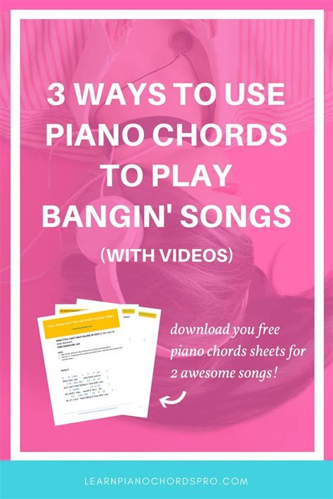 Use piano chords for beginners to play songs, 3 ways to use piano ...