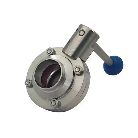 Sanitary Butterfly Valve With Squeeze Handle Stainless Steel L