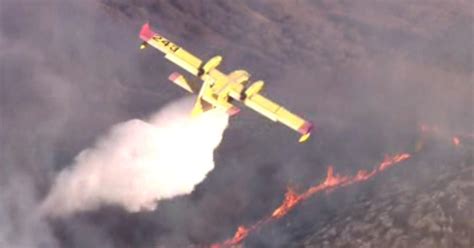 LAFD: Workers Grinding Metal Spark Brush Fire In Sylmar - CBS Los Angeles