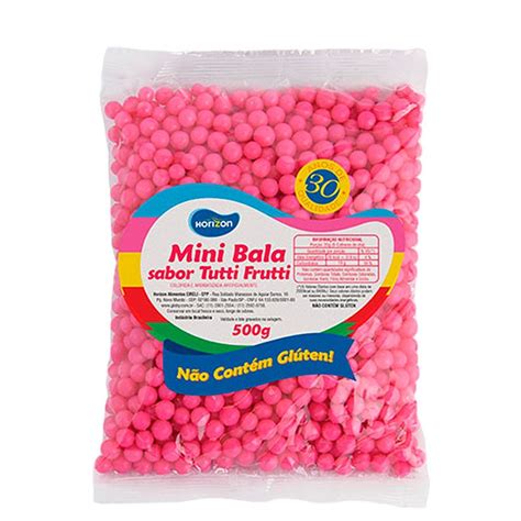 Mini Balinha Para Lembrancinha Sabor Tutti Frutti Pink 500g 1