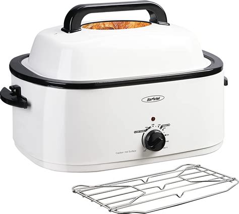 22 Quart Electric Turkey Roaster Oven Stainless Steel Roaster Oven ...