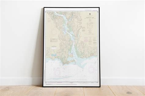 Home Décor Prints Selden Neck Hamburg Cove Wall Map Reproduction North