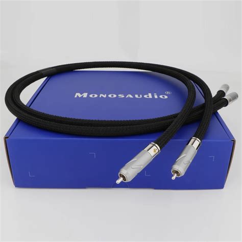 Monosaudio PS75 Pure Silver RCA Signal Cable Audio Eextend Interconnect