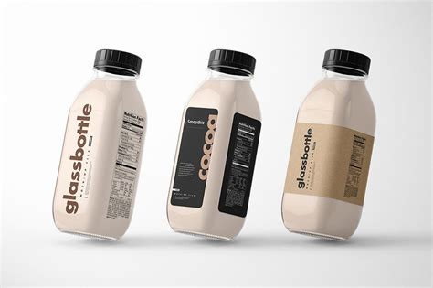 42 Best Glass Bottle Mockups For Food and Beverage Packaging | Drinks ...