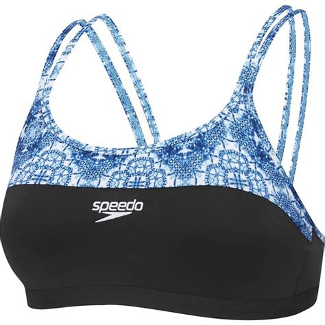 Womens Speedo Eco Fabric Crop Top Indietieblack Cross Training