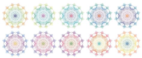 Mandala Patterns On Isolated Background Vector Tribal Icon Vector